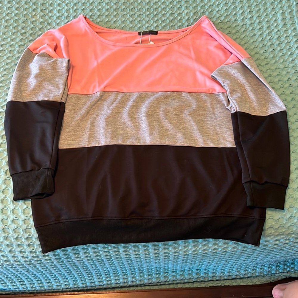 Block color M sweater